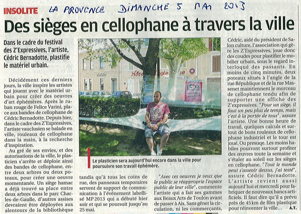 LA PROVENCE DU 6 MAI 2013