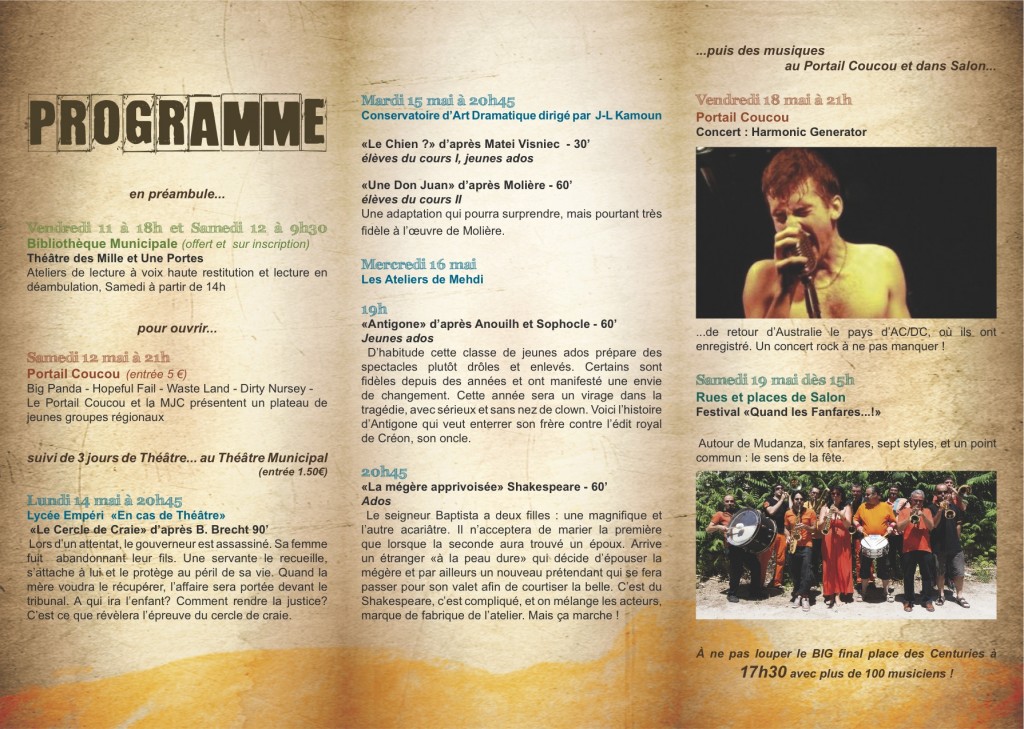 PROGRAMME LES ZEXPRESSIVES 2012 2